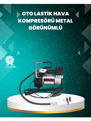 TeknoKapsül Ağır Hizmet Tipi Oto Kompresör 140 Psı Manometreli