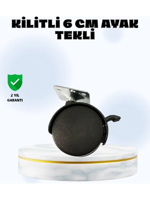 TeknoKapsül 6 cm Kilitli Tekerlek Ayak Tek Adet