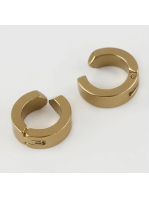 MiraLive  Çelik Erkek Küpe (Kıstırmalı) 2 Adet