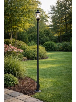 237 cm Sekizgen Direkli Bahçe Armatürü - Bahçe Lambası