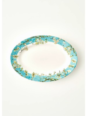 Bella Maison Van Gogh Almond Blossom Porselen Sunum Tabağı Turkuaz (25 Cm)