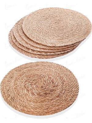 Dekoratif Modern 35 cm Hasır Amerikan Servis 1 Adet ROYALEKS-BLSSGS35