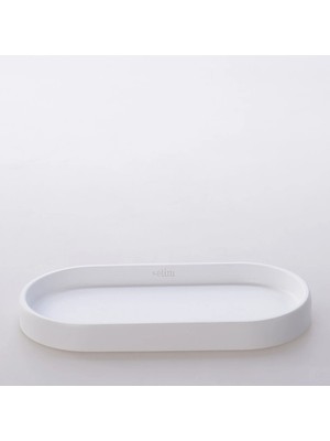 Selim Tiny Oval Tepsi Beyaz