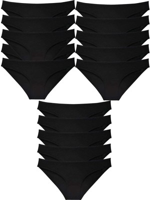 Miray Life 15 Adet Süper Eko Set Likralı Kadın Slip Külot Siyah