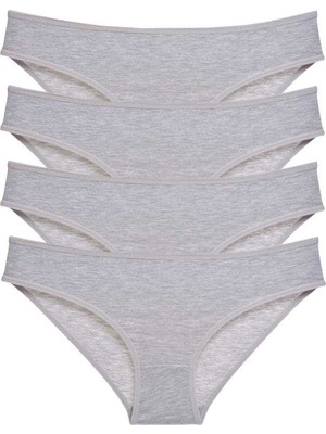 Miray Life 4 Adet Süper Eko Set Likralı Kadın Slip Külot Gri