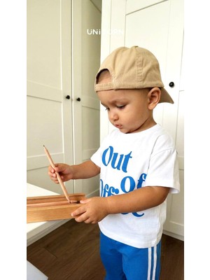 Unicorn Mavi Beyaz "out Of Office" Çocuk Ikili Takım