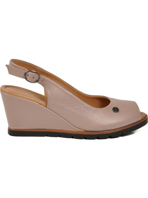 Pierre Cardin Bej Kadın Topuklu Sandalet PC-54596 Z