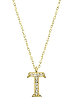 MiraLive 925 Ayar Gümüş T Harfi Kadın Gümüş Kolye T6628 (72)