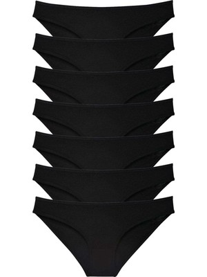 Miray Life 7 Adet Süper Eko Set Likralı Kadın Slip Külot Siyah
