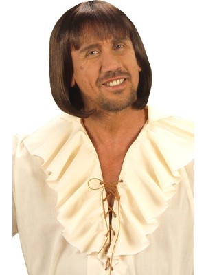 Mey Ithalat® Kahve Renk Erkekler Için Kısa Ortaçağ Peruğu