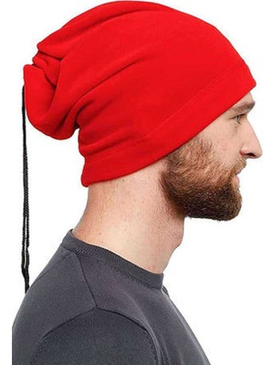 MiraLive Polar Unisex Ipli Bere ve Boyunluk Kırmızı