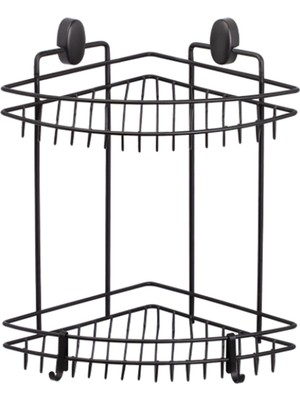 MiraLive Üçgen Köşelik Pasifik Iki Katlı 22 cm Dübelli Siyah ROYALEKS-DS-734