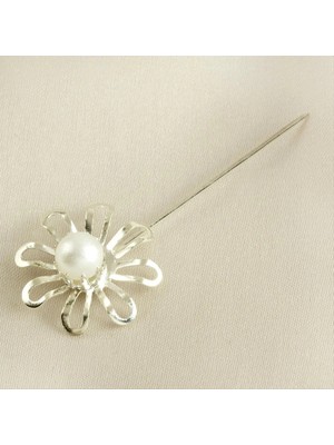 Inci Çiçek Eşarp Iğnesi
