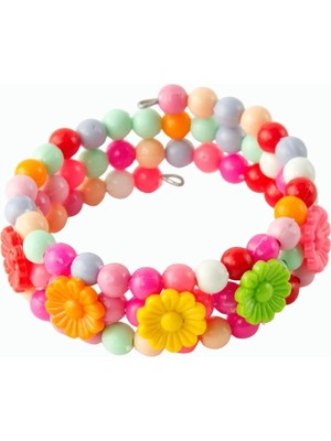 Papatya Helezon Boncuk Çocuk Bileklik