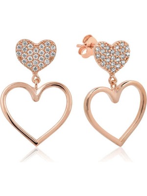 MiraLive 925 Ayar Gümüş Kalpli Küpe T3927 (72)