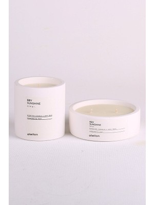 Obbje Odunsu Kokulu Dekoratif Beton Mum Ikili Set – Doğal ve Ferahlatıcı Aromalı