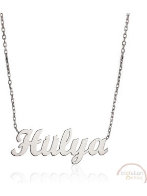Bigakan 925 Ayar Gümüş Hülya Isimli Kolye