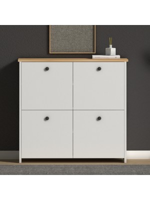 Monte Sehpa Cube Ayakkabılık 4 Raflı Suntalam Malzeme ile Şık Görünüm ve Geniş Kapasite