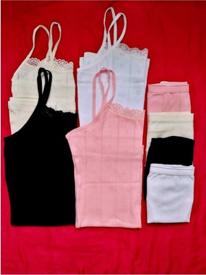 Tutku Kadın Atlet ve Külot Takımı L Beden Altın - Ekru Renk Nefes Alabilir Pamuklu İç Giyim