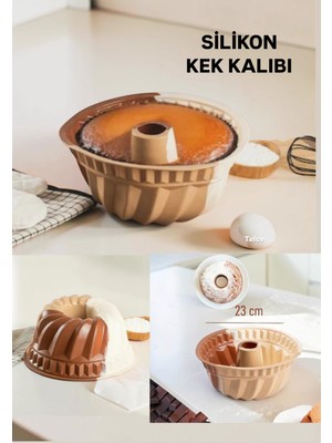 Tafce Silikon Göbekli Kek Kalıbı 23 cm