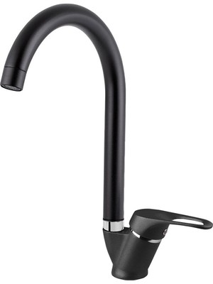 Kustar Cambridge Mat Siyah Mutfak Evye Bataryası Tezgah Montajı İçin Şık Tasarım ve Kaliteli Malzeme