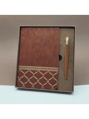 MiraLive Öğretmenler Günü Hediyesi Kutulu Deri Defter Kalem Seti