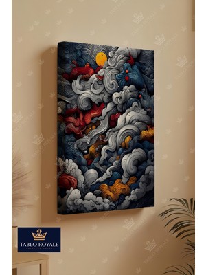 Tablo Royale Renkli Iç Rahatlatan Ferah Bulutsu Kanvas Tablo - Salon Tablo - Ofis Tablo