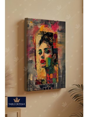 Tablo Royale Derin Bakışlarıyla Kadın Kanvas Tablo - Salon Tablo - Ofis Tablo