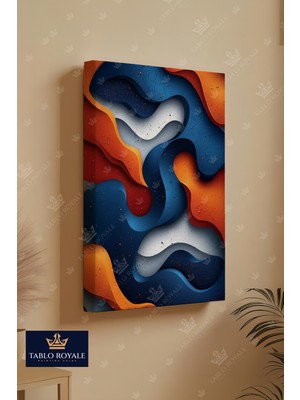 Tablo Royale Geometrik Olmayan Renkli Oval Görseller Kanvas Tablo - Salon Tablo - Ofis Tablo