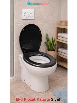 Banio Home- Eko Hijyenik Kolay Kurulum Klozet Kapağı Siyah