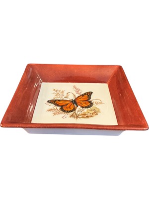 Fransız Limoges Porselen Sunumluk 18X18X4 cm Ölçülerinde