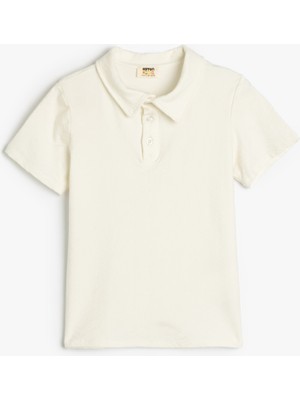 Koton Kısa Kollu Viskon Karışımlı Basic Polo Yaka Tişört