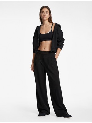 Koton Yüksek Bel Pileli Cepli Geniş Paça Spor Paraşüt Eşofman Altı