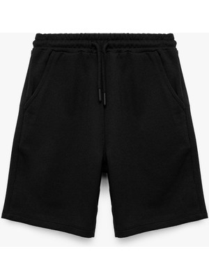 Koton Beli Bağcıklı Cepli Basic Şort Erkek Çocuk Desensiz Rahat Kesim 5 - 6 Yaş