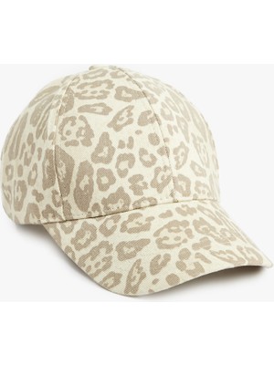 Koton Pamuklu Leopar Desenli Cap Şapka