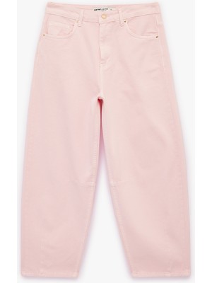 Koton Pamuklu Rahat Kalıp Düğmeli Cepli Balon Pantolon - Balloon Jeans