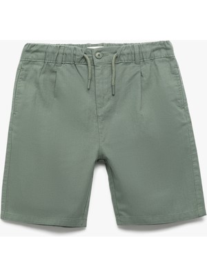 Koton Pamuklu Beli Bağcıklı Cepli Basic Şort