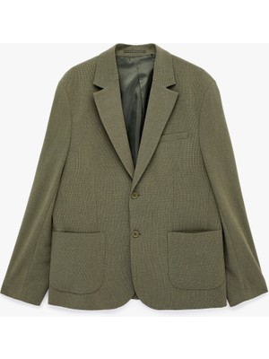 Koton Regular Fit Uzun Kollu Cepli Düğmeli Gömlek Yaka Blazer Ceket