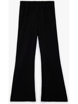 Koton Bürümcük Kumaş Beli Lastikli Ispanyol Paça Pantolon