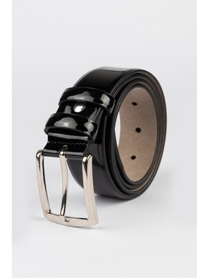 Tudors Erkek 3,5 cm Klasik Siyah Kemer