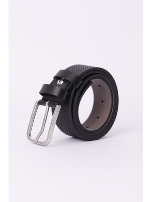 Tudors Erkek 3,5 cm Klasik Siyah Kemer