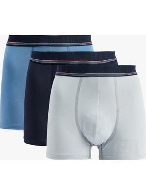 Koton Çok Renkli Pamuklu 3'lü Boxer Seti