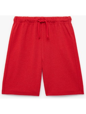 Koton Beli Lastikli Pamuk Karışımlı Dokulu Basic Şort