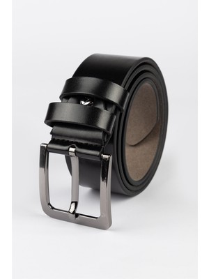 Tudors Erkek 4,5 cm Spor Siyah Kemer