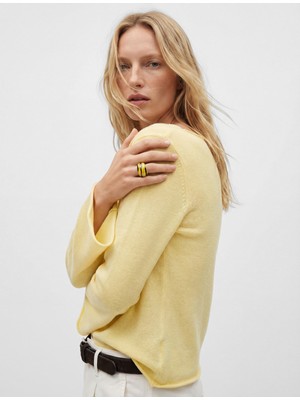 Koton Uzun Kollu Bisiklet Yaka Viskon Triko Kazak