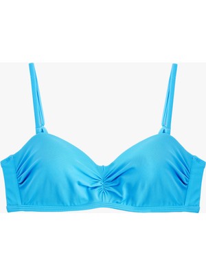Koton Drapeli Çıkarılabilir Askılı Straplez Bikini Üstü