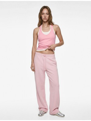 Koton Cepli Beli Bağcıklı Oversize Eşofman Altı