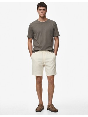 Koton Kısa Kollu Pamuklu Bisiklet Yaka Basic Slim Fit Tişört