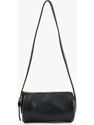 Koton Fermuarlı Deri Görünümlü Askılı Silindir Omuz Çantası