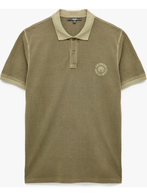 Koton Regular Fit Nakışlı Kısa Kollu Pamuklu Polo Yaka Tişört